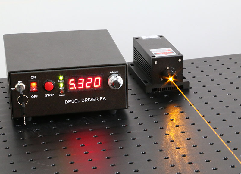 589nm 700mW Yellow DPSS Laser Solid State Laser Source CW/TTL/Analog Modulation - Click Image to Close